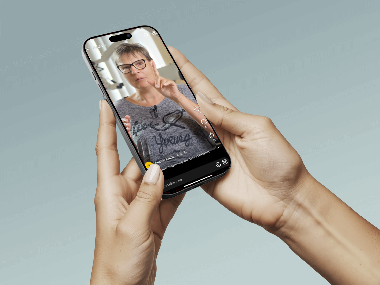 Hand and iPhone 16 Pro